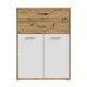 Forte Шкафчик 90 см с ящиками Keflavik, белый/дуб Artisan, KFLK322-C881 - Home Club