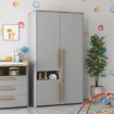 Forte Шафа 110 см Surfinio Сірий/Дуб Катанія, SFNS721R-M378 - Home Club