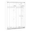 Forte Шкаф с раздвижными дверцами 150 см Sophistispace, белый, SSQS72411-120 - Home Club, изображение 8