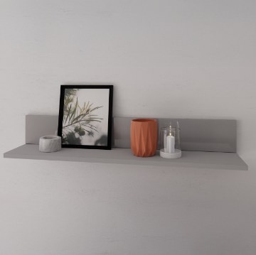 Forte Полка 110 см Poole, серый/стекло светло-серого цвета Opti, ENJB01-M534 - Home Club