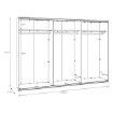 Forte Шафа 300 см Sophistispace Білий / Білий глянцевий, SSQS23412-C04 - Home Club, зображення 8