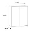 Forte Комода 75 см Archbox, біла, T2KK60-120 - Home Club, зображення 5