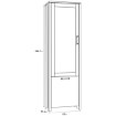 Forte Узкая витрина шириной 60 см Clif Old – Wood Vintage/Beton, CLFV711-C546 - Home Club, изображение 6