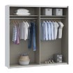 Forte Розсувна шафа 220 см Sophistispace, біла, SSQS92411-120 - Home Club, зображення 3