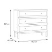 Forte Комод із 3 шухлядами Penkridge, PQRK212-M848 - Home Club, зображення 6