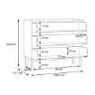 Forte Комод із 3 шухлядами Penkridge, PQRK212-M848 - Home Club, зображення 7