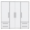 Forte Шкаф 210 см с ящиками, цвет «бетон»/белый, MKSS841-C264 - Home Club, изображение 2