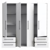 Forte Шкаф 210 см с ящиками, цвет «бетон»/белый, MKSS841-C264 - Home Club, изображение 3
