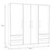 Forte Шкаф 210 см с ящиками, цвет «бетон»/белый, MKSS841-C264 - Home Club, изображение 6
