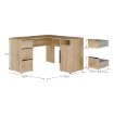 Forte Письмовий стіл 125 см Orkney, дуб Mauvella, OKYB241-D108 - Home Club, зображення 8