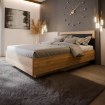 Forte Кровать 140x200 см с ящиком для хранения Baderna, дуб Mauvella/черный, BDNL1142-M635 - Home Club