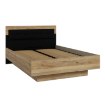 Forte Кровать 140x200 см с ящиком для хранения Baderna, дуб Mauvella/черный, BDNL1142-M635 - Home Club, изображение 4