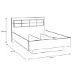 Forte Кровать 140x200 см с ящиком для хранения Baderna, дуб Mauvella/черный, BDNL1142-M635 - Home Club, изображение 6