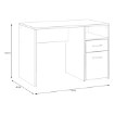 Forte Письменный стол 110x60 см с ящиком и тумбой Culgoa, дуб Artisan, CUGB111-C881 - Home Club, изображение 6