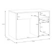Forte Письменный стол 110x60 см с ящиком и тумбой Culgoa, дуб Artisan, CUGB111-C881 - Home Club, изображение 7