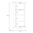 Forte Навесная витрина 70 см Duro, дуб Riviera/дуб Cabezone, DURH111-M954 - Home Club, изображение 10