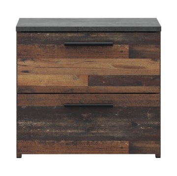 Forte Приліжкова тумба 45 см із шухлядами Old – Wood Vintage/Бетон, ATTK011-C546 - Home Club