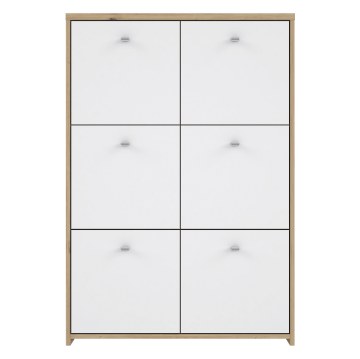 Forte Неглибока комода глибиною 30 см Best Chest, білий/дуб Artisan, SQNK321-C804 - Home Club