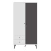 Forte Шафа 105 см Harllson Білий/Uni Вольфрам Сірий, HLTS721LEC-M806 - Home Club, зображення 2
