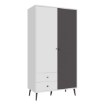 Forte Шафа 105 см Harllson Білий/Uni Вольфрам Сірий, HLTS721LEC-M806 - Home Club, зображення 4