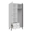 Forte Шафа 105 см Harllson Білий/Uni Вольфрам Сірий, HLTS721LEC-M806 - Home Club, зображення 5