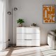 Forte Комод 100 см Orkney, дуб «Маувелла» / белый глянцевый, OKYK211-Q344 - Home Club