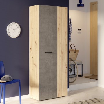 Forte Шкаф для обуви 70 см Net306 Дуб Artisan/Бетон, MS263-C752 - Home Club