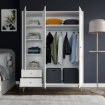 Forte Шафа 155 см Harllson, біла, HLTS731LEC-Z12A - Home Club, зображення 2