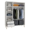 Forte Шафа 155 см Harllson, біла, HLTS731LEC-Z12A - Home Club, зображення 3