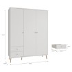 Forte Шафа 155 см Harllson, біла, HLTS731LEC-Z12A - Home Club, зображення 9