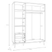 Forte Шафа 155 см Harllson, біла, HLTS731LEC-Z12A - Home Club, зображення 10