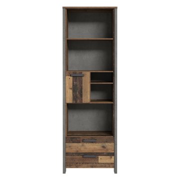 Forte Асиметрична шафа з висувними ящиками Clif Old – Wood Vintage/Бетон, CLFR712-C546 - Home Club