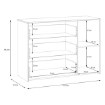 Forte Комода 115 см Culgoa, дуб Artisan/білий, CUGK221R-C853 - Home Club, зображення 7