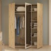 Forte Шкаф с зеркалом 170 см Tanaia, дуб Artisan/песочный, IRDS931-Q225 - Home Club, изображение 2