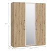 Forte Шкаф с зеркалом 170 см Tanaia, дуб Artisan/песочный, IRDS931-Q225 - Home Club, изображение 9