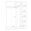 Forte Шкаф с зеркалом 170 см Tanaia, дуб Artisan/песочный, IRDS931-Q225 - Home Club, изображение 10