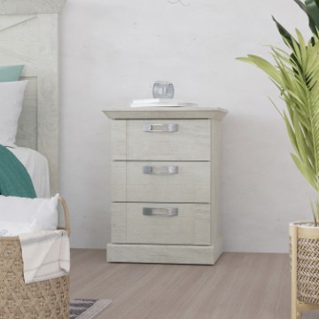Forte Висока тумбочка 50 см із шухлядами Kashmir, біла сосна, KSMK113-D43 - Home Club