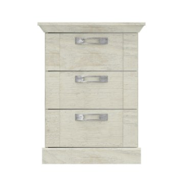 Forte Висока тумбочка 50 см із шухлядами Kashmir, біла сосна, KSMK113-D43 - Home Club