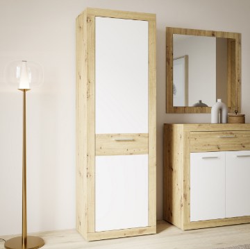 Forte Шкаф 60 см Baccio Дуб Artisan/Белый/Дуб Artisan, BCCS811-C830 - Home Club