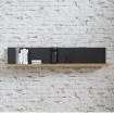 Forte Настінна полиця 160 см Kaszimiro Дуб Waterford/Чорний, KZMB02-M328 - Home Club