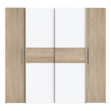 Forte Шкаф-купе 200 см Narago, дуб «Сонома»/белый, KLTS62321-Q45 - Home Club