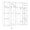 Forte Розсувна шафа 200 см Narago Дуб Сонома/Білий, KLTS62321-Q45 - Home Club, зображення 7