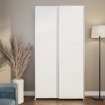 Forte Шкаф с раздвижными дверцами, 100 см, белый, HMNS62231-120 - Home Club, изображение 3
