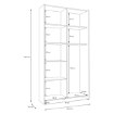Forte Шкаф с раздвижными дверцами, 100 см, белый, HMNS62231-120 - Home Club, изображение 12