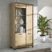 Forte Витрина 100 см Trondheim, дуб Artisan/черный дуб, TDHV821L-C773 - Home Club, изображение 2