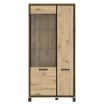 Forte Витрина 100 см Trondheim, дуб Artisan/черный дуб, TDHV821L-C773 - Home Club, изображение 3