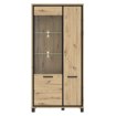 Forte Витрина 100 см Trondheim, дуб Artisan/черный дуб, TDHV821L-C773 - Home Club, изображение 4