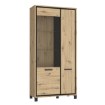 Forte Витрина 100 см Trondheim, дуб Artisan/черный дуб, TDHV821L-C773 - Home Club, изображение 6