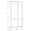 Forte Витрина 100 см Trondheim, дуб Artisan/черный дуб, TDHV821L-C773 - Home Club, изображение 9