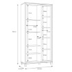Forte Витрина 100 см Trondheim, дуб Artisan/черный дуб, TDHV821L-C773 - Home Club, изображение 10